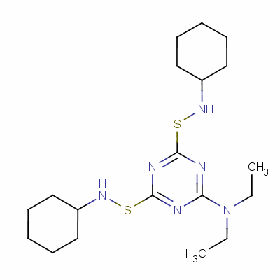 4,6-Bis[(cyclohexylamino)sulfanyl]-n,n-diethyl-1,3,5-triazin-2-amine Structure,35302-14-8Structure