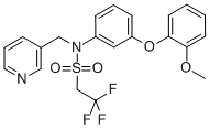 Ethanesulfonamide, 2,2,2-trifluoro-N-[3-(2-methoxyphenoxy)phenyl]-N-(3-pyridinylmethyl)- Structure,353229-45-5Structure