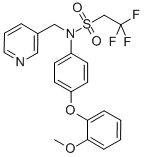Ethanesulfonamide, 2,2,2-trifluoro-N-[4-(2-methoxyphenoxy)phenyl]-N-(3-pyridinylmethyl)- Structure,353231-17-1Structure