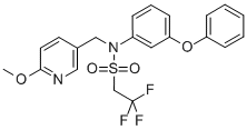 Ethanesulfonamide, 2,2,2-trifluoro-N-[(6-methoxy-3-pyridinyl)methyl]-N-(3-phenoxyphenyl)- Structure,353231-75-1Structure