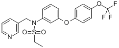 Ethanesulfonamide, N-(3-pyridinylmethyl)-N-[3-[4-(trifluoromethoxy)phenoxy]phenyl]- Structure,353233-35-9Structure
