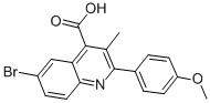 6-Bromo-2-(4-methoxyphenyl)-3-methylquinoline-4-carboxylic acid Structure,354539-71-2Structure