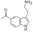 1-[3-(2-氨基乙基)-1H-吲哚-5-基]乙酮结构式_3551-18-6结构式