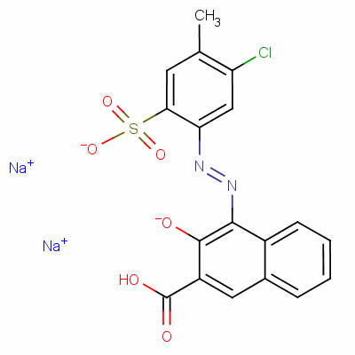 4-[(5-氯-4-甲基-2-硫苯基)氮杂]-3-羟基-2-萘羧酸二钠结构式_3564-21-4结构式