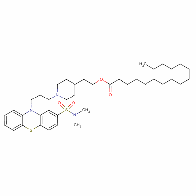 哌泊塞嗪棕榈酸酯结构式_37517-26-3结构式
