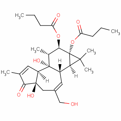 12,13-二丁酸佛波醇结构式_37558-16-0结构式