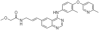 2-甲氧基-N-[(2E)-3-[4-[[3-甲基-4-[(6-甲基-3-吡啶基)氧基]苯基]氨基]-6-喹唑啉基]-2-丙烯-1-基]乙酰胺结构式_383432-38-0结构式