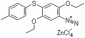 2,5-二乙氧基-4-[(4-甲基苯基)硫]重氮苯四氯锌酸盐结构式_38656-51-8结构式