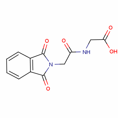 N-((1,3-二氢-1,3-二氧代-2H-异吲哚-2-基)乙酰基)甘氨酸结构式_3916-40-3结构式