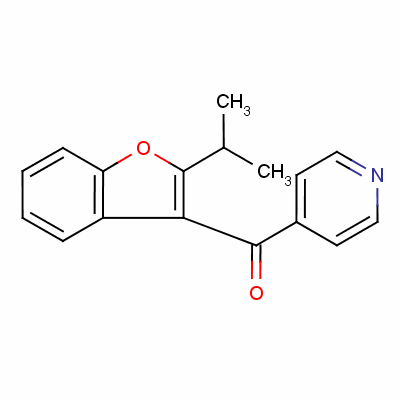 Methanone,[2-(1-methylethyl)-3-benzofuranyl]-4-pyridinyl- Structure,39178-37-5Structure