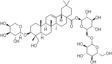 川续断皂苷VI;木通皂苷D结构式_39524-08-8结构式