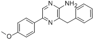 2-氨基-3-苄基-5-(4-甲氧基苯基)吡嗪结构式_40040-81-1结构式