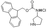 3-(N-Fmoc-氨基)吡咯烷盐酸盐结构式_400653-43-2结构式