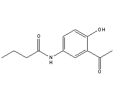 2-乙酰基-4-丁酰胺基苯酚结构式_40188-45-2结构式