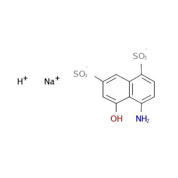 2-氨基 5-萘酚 1,7-二磺酸结构式_40492-14-6结构式