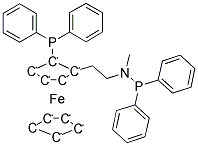 S-N-二苯基膦-N-甲基-1-[R-2-(二苯基膦)二茂铁]乙基胺结构式_406681-09-2结构式