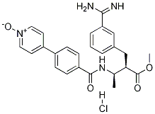4-(4-((2R,3r)-3-(3-甲脒基苄基)-4-甲氧基-4-氧代丁烷-2-基氨基甲酰)苯基)吡啶 1-氧化物 (盐酸盐)结构式_409081-12-5结构式