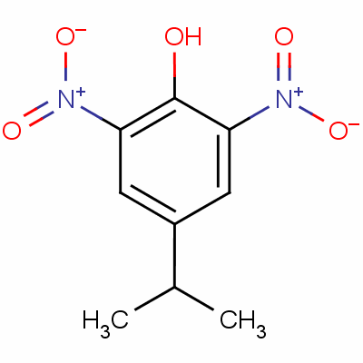 4-(1-甲基乙基)-2,6-二硝基-苯酚结构式_4097-47-6结构式