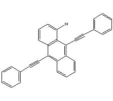 1-氯-9,10-二苯乙炔基蒽结构式_41105-35-5结构式