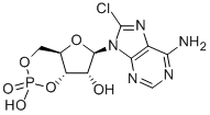 8-氯腺苷-3,5-环状磷酸钠盐结构式_41941-56-4结构式