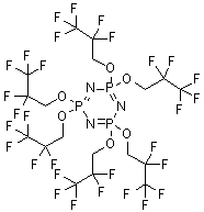 2,2,4,4,6,6-六(2,2,3,3,3-五氟丙氧基)-1,3,5,2lambda<sup>5</sup>,4lambda<sup>5</sup>,6lambda<sup>5</sup>-三氮杂三膦杂环己三烯结构式_429-18-5结构式