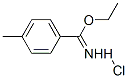 Benzenecarboximidic acid, 4-methyl-, ethyl ester, hydrochloride Structure,43002-64-8Structure