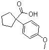1-(4-Methoxyphenyl)-1-cyclopentanecarboxylic acid Structure,43050-28-8Structure