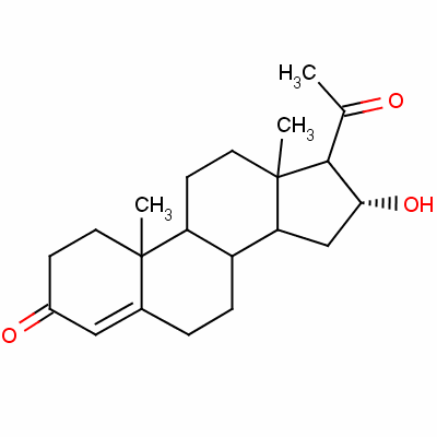 16alpha-羟基黄体酮结构式_438-07-3结构式
