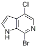 7-溴-4-氯-1H-吡咯并[2,3-c]吡啶结构式_446284-44-2结构式
