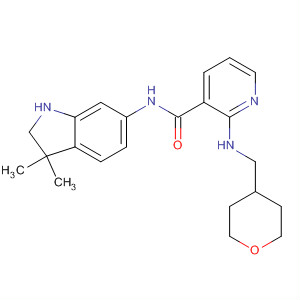 N-(3,3-dimethyl-2,3-dihydro-1h-indol-6-yl)-2-[(tetrahydro-pyran-4-ylmethyl)-amino]-nicotinamide Structure,453564-43-7Structure