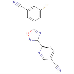 6-(5-(3-氰基-5-氟苯基)-1,2,4-噁二唑-3-基)烟腈结构式_453566-30-8结构式