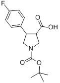 (3R,4r)-4-(4-氟苯基)-1,3-吡咯烷二羧酸 1-(1,1-二甲基乙基)酯结构式_455954-94-6结构式