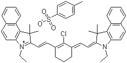 2-[2-[2-氯-3-[2-(3-乙基-1,3-二氢-1,1-二甲基-2H-苯[e]吲哚-2-基)亚乙基]-1-环己烯-1-基]乙烯]-3-乙基-1,1-二甲基-1H-苯[e]吲哚啉 4-甲基苯磺酸盐结构式_460337-33-1结构式