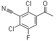 3-乙酰基-2,6-二氯-5-氟苯甲腈结构式_466639-57-6结构式