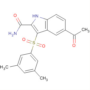 5-乙酰基-3-[(3,5-二甲基苯基)磺酰基]-1H-吲哚-2-羧基酰胺结构式_473257-95-3结构式