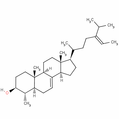 alpha-谷甾醇结构式_474-40-8结构式