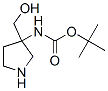 3-羟基甲基吡咯烷-3-氨基甲酸叔丁酯结构式_475469-15-9结构式