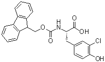 (S)-2-(((9h-fluoren-9-yl)methoxy)carbonylamino)-3-(3-chloro-4-hydroxyphenyl)propanoic acid Structure,478183-58-3Structure