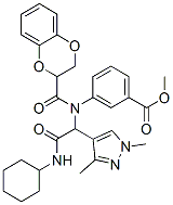 (9ci)-3-[[2-(环己基氨基)-1-(1,3-二甲基-1H-吡唑-4-基)-2-氧代乙基][(2,3-二氢-1,4-苯并二噁英-2-基)羰基]氨基]-苯甲酸甲酯结构式_478482-98-3结构式