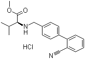 N-[(2-氰基联苯-4-基)甲基]-L-缬氨酸甲酯盐酸盐结构式_482577-59-3结构式