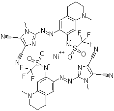 Nickel, bis[N-[6-[2-(4,5-dicyano-1-methyl-1H-imidazol-2-yl-N3)diazenyl-N1]-1,2,3,4-tetrahydro-1-methyl-7-quinolinyl]-1,1,1-trifluoromethanesulfonamidato-N]- Structure,494197-74-9Structure