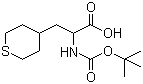 N-(叔丁氧基羰基)-3-(四氢-2H-硫代吡喃-4-基)丙氨酸结构式_494210-67-2结构式