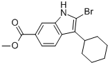 2-溴-3-环己基-1H-吲哚-6-羧酸甲酯结构式_494799-19-8结构式
