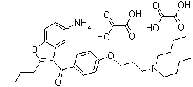 5-氨基-2-丁基-3-苯并呋喃基)[4-[3-(二丁基氨基)丙氧基]苯基]-甲酮二草酸盐结构式_500791-70-8结构式