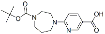 4-(5-羧基-2-吡啶)-[1,4]二氮杂烷-1-羧酸叔丁酯结构式_502133-50-8结构式