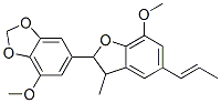 6-[2,3-二氢-7-甲氧基-3-甲基-5-(1-丙烯基)苯并呋喃-2-基]-4-甲氧基-1,3-苯并二氧杂环戊烯结构式_50354-06-8结构式