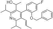 4-[4-Fluoro-2-(phenylmethoxy)phenyl]-α-methyl-2,6-bis(1-methylethyl)-5-(1-propen-1-yl)-3-Pyridinemethanol Structure,503559-84-0Structure