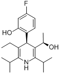 3-Pyridinemethanol, 5-ethyl-4-(4-fluoro-2-hydroxyphenyl)-a-methyl-2,6-bis(1-methylethyl)-, (aR,4R)- Structure,503610-16-0Structure