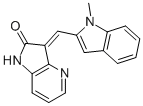 1,3-二氢-3-[(1-甲基-1H-吲哚-3-基)亚甲基]-2H-吡咯并[3,2-b]吡啶-2-酮结构式_504433-23-2结构式
