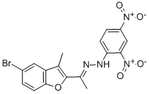 Ethanone, 1-(5-bromo-3-methyl-2-benzofuranyl)-, 2-(2,4-dinitrophenyl)hydrazone Structure,50638-10-3Structure